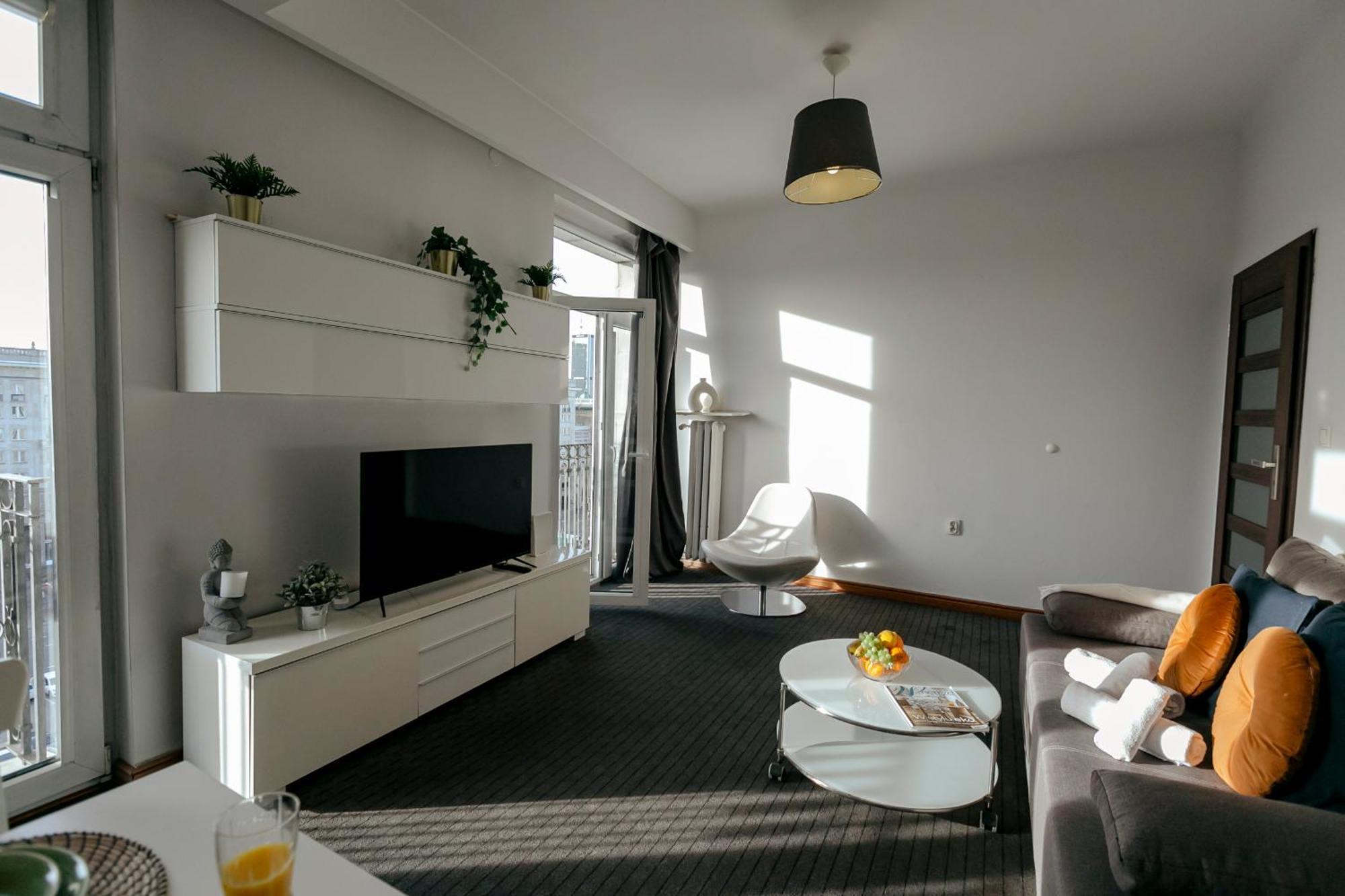 Plac Konstytucji 6 Orange - Apartament Dla 4 Osob - Bezplatny Parking - Free Parking - Piekny Widok Na Panorame Warszawy Warschau Exterior foto